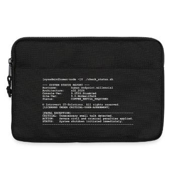 Lustiges IT-Systemadministrator-Terminaldesign - Laptoptasche 13" - Schwarz - Vorne