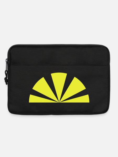 Sonnenstrahl, Halbkreis als Japan Sonnenstrahl - Laptoptasche 13" - Schwarz