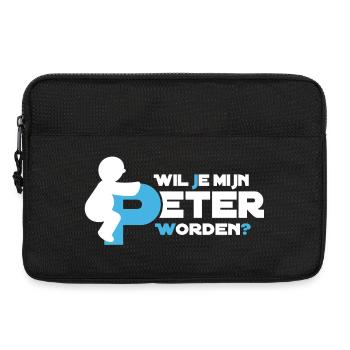 Playful figure Typography - Laptop bag 13" - black - Front