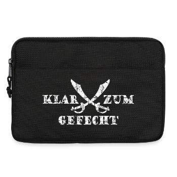 Klar zum Gefecht Piraten Säbel (Vintage/Weiß) - Laptoptasche 13" - Schwarz - Vorne