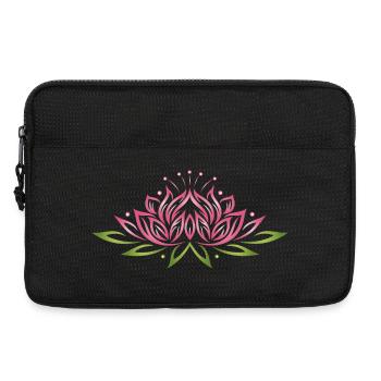 Grande fleur de lotus. Yoga. - Sacoche pour ordinateur portable 13 pouces - noir - Devant