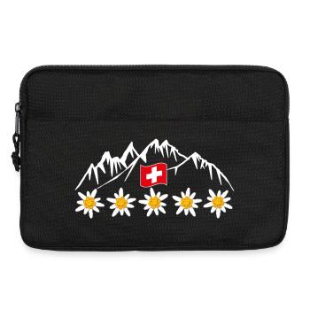 Schweiz, Berge, Gletscher, Urlaub - Laptoptasche 13" - Schwarz - Vorne
