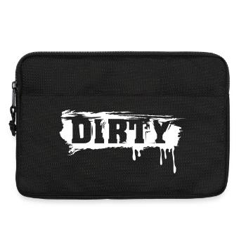 dirty brush lettering graffiti used look - Laptoptasche 13" - Schwarz - Vorne
