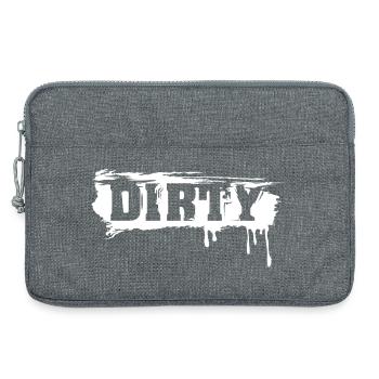 Badty Brush Lettering Graffiti Used Look - Sacoche pour ordinateur portable 13 pouces - gris chiné - Devant