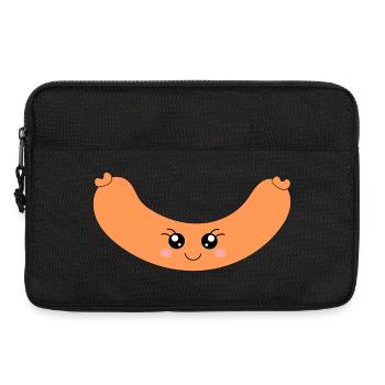 Kawaii Hotdog Wurst - Laptoptasche 13" - Schwarz - Vorne