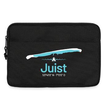 Juist | Design-Landkarte - Laptoptasche 13" - Schwarz - Vorne