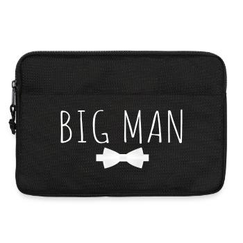 Design Humoristique Big Man White Bowtie - Sacoche pour ordinateur portable 13 pouces - noir - Devant