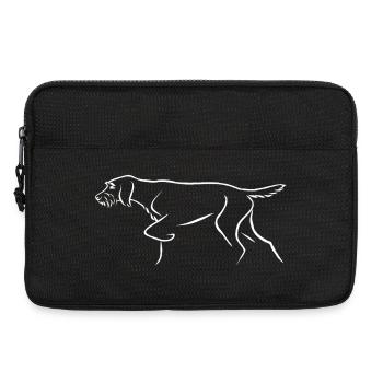 Pointeur à poil dur - Sacoche pour ordinateur portable 13 pouces - noir - Devant