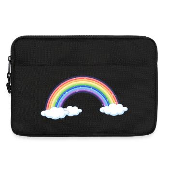 Arc-en-ciel vibrant sur les nuages - Sacoche pour ordinateur portable 13 pouces - noir - Devant