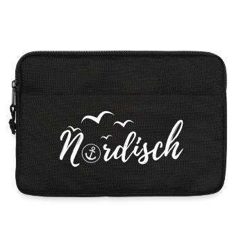 Nordisch Anker Norddeutsch Küste Heimathafen - Laptoptasche 13" - Schwarz - Vorne