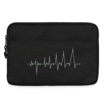 Neon Heartbeat with N - Laptop bag 13" - black - Front