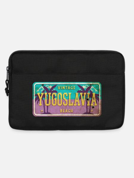 Jugoslawien Vintage Schild - Laptoptasche 13" - Schwarz