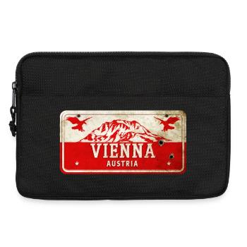 Armoiries de Vienne Autriche design drapeau - Sacoche pour ordinateur portable 13 pouces - noir - Devant