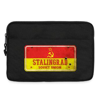 Stalingrad Sowjetunion Vintage Schild - Laptoptasche 13" - Schwarz - Vorne
