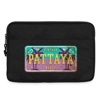 Signe vintage Pattaya Thaïlande. - Sacoche pour ordinateur portable 13 pouces - noir - Devant