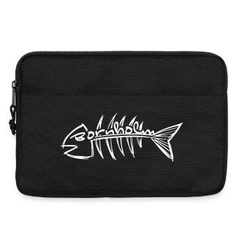 Bornholm Fisch - Fischgräte - Laptoptasche 13" - Schwarz - Vorne