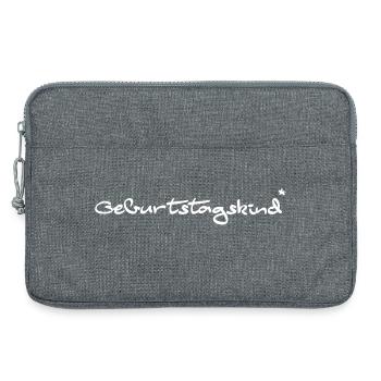 Geburtstagskind - Laptoptasche 13" - Grau meliert - Vorne