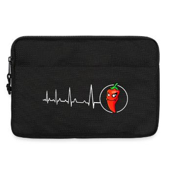 Herzschlag - Heiss - Laptoptasche 13" - Schwarz - Vorne