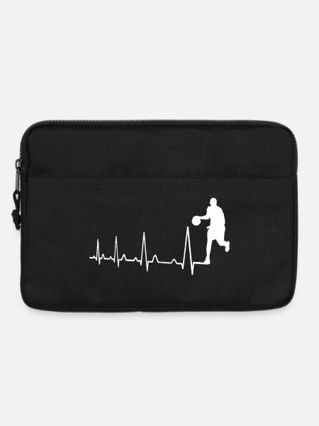 Herzschlag Basketball - Laptoptasche 13" - Schwarz