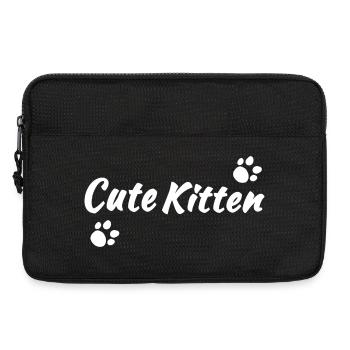 Cute Kitten hell, Tier Tatzen, für mama - Laptoptasche 13" - Schwarz - Vorne