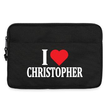 T-Shirt Ich liebe Christopher T-Shirt Geschenkidee - Laptoptasche 13" - Schwarz - Vorne