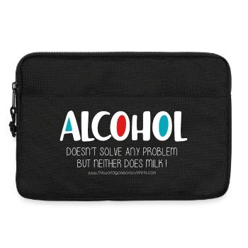 Alcohol (dark) - Laptop bag 13" - black - Front