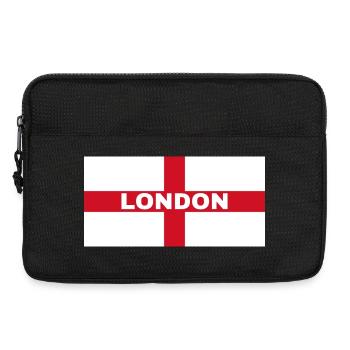 London City in englischer Flagge - Laptoptasche 13" - Schwarz - Vorne