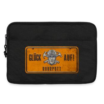 Glück auf Ruhrpott Schild - Laptoptasche 13" - Schwarz - Vorne