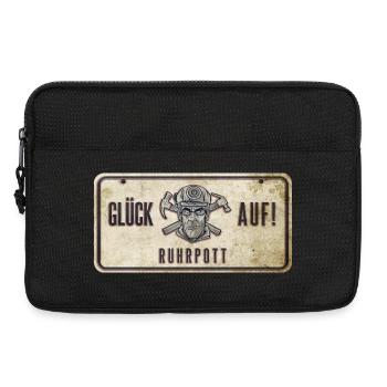 Glück auf Ruhrpott Schild - Laptoptasche 13" - Schwarz - Vorne