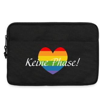 Regenbogenherzchen LGBTQ Keine Phase - Laptoptasche 13" - Schwarz - Vorne