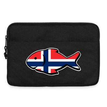 Norvège Pêche Pêche à la ligne Pêche - Sacoche pour ordinateur portable 13 pouces - noir - Devant