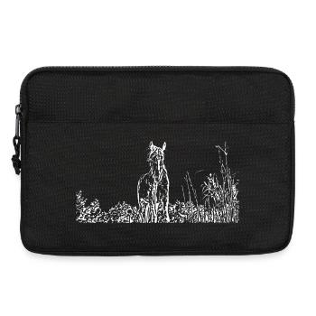 Pferde T-shirt Geschenk Reiter  - Laptoptasche 13" - Schwarz - Vorne