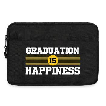 Graduation Celebration Hooray Design - Laptop bag 13" - black - Front