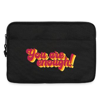 Motivierender Spruch mit 3D-Effekt - Laptoptasche 13" - Schwarz - Vorne
