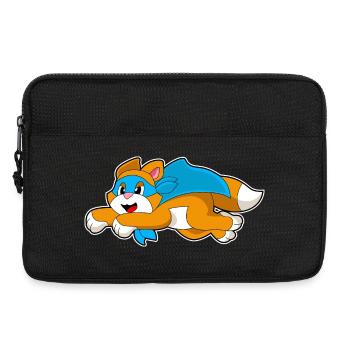 Cat Superhero Cloak - Laptop bag 13" - black - Front