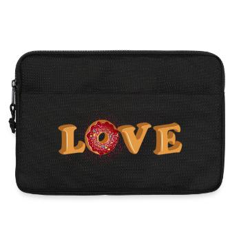 Donut Schriftzug Love in 3D für Donut Fans - Laptoptasche 13" - Schwarz - Vorne