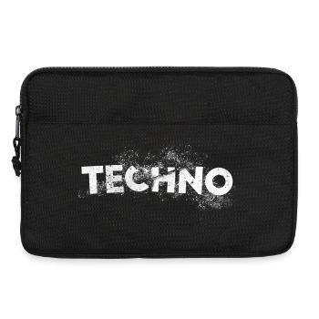 Musique techno art design pour raver, festival EDM - Sacoche pour ordinateur portable 13 pouces - noir - Devant