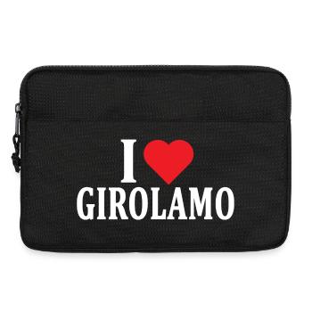 t-shirt I love Girolamo t-shirt gift idea - Laptop bag 13" - black - Front