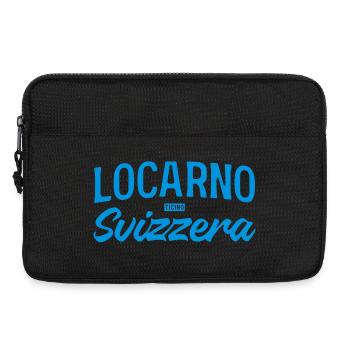 Locarno Blau Handlettering Schweiz - Laptoptasche 13" - Schwarz - Vorne