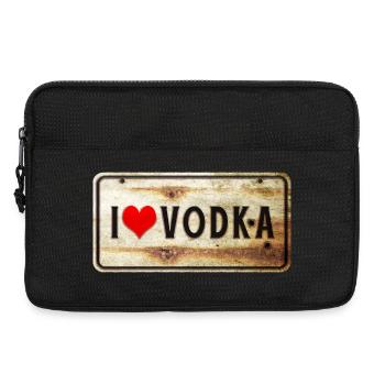 Panneau vintage « I love vodka » - Sacoche pour ordinateur portable 13 pouces - noir - Devant