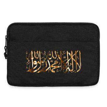 Schahada la ilaha illa ALLAH GOld - Laptoptasche 13" - Schwarz - Vorne
