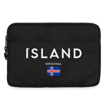 Flag of Iceland, Icelandic pride - Laptop bag 13" - black - Front