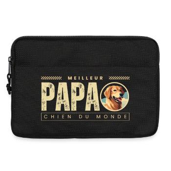 Meilleur Papa Chien Du Monde - Sacoche pour ordinateur portable 13 pouces - noir - Devant