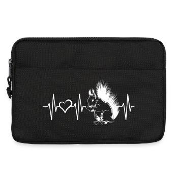 Squirrel pulse love forest animals heart icon icon - Laptop bag 13" - black - Front