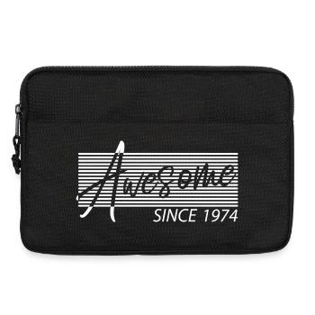 Awesome since 1974 Birthday Retro - Laptop bag 13" - black - Front