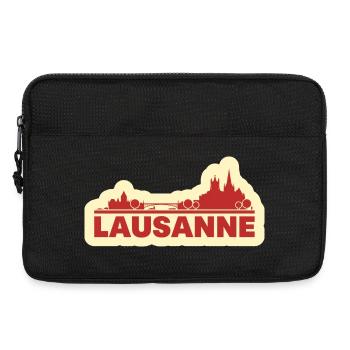 Lausanne Skyline Rétro - Sacoche pour ordinateur portable 13 pouces - noir - Devant