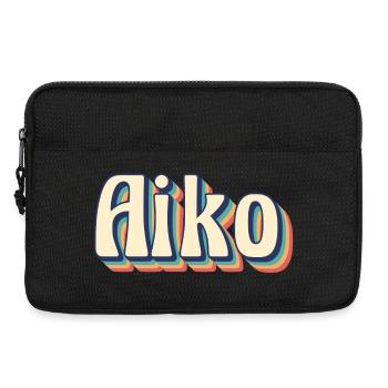 Vintage Retro Aiko T-Shirt T-Shirt Geschenkidee - Laptoptasche 13" - Schwarz - Vorne
