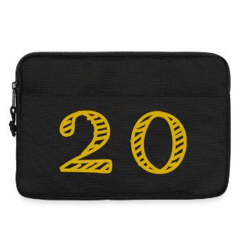 20. 20 ANS. 20e ANNIVERSAIRE. ANNIVERSAIRE 20 ANS. - Sacoche pour ordinateur portable 13 pouces - noir - Devant