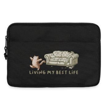 Cat Claws Sofa Life Ihr bestes Leben - Laptoptasche 13" - Schwarz - Vorne