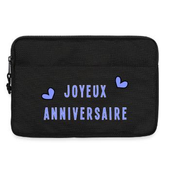 HAPPY BIRTHDAY. JOYEUX ANNIVERSAIRE. ANNIVERSAIRE. - Sacoche pour ordinateur portable 13 pouces - noir - Devant